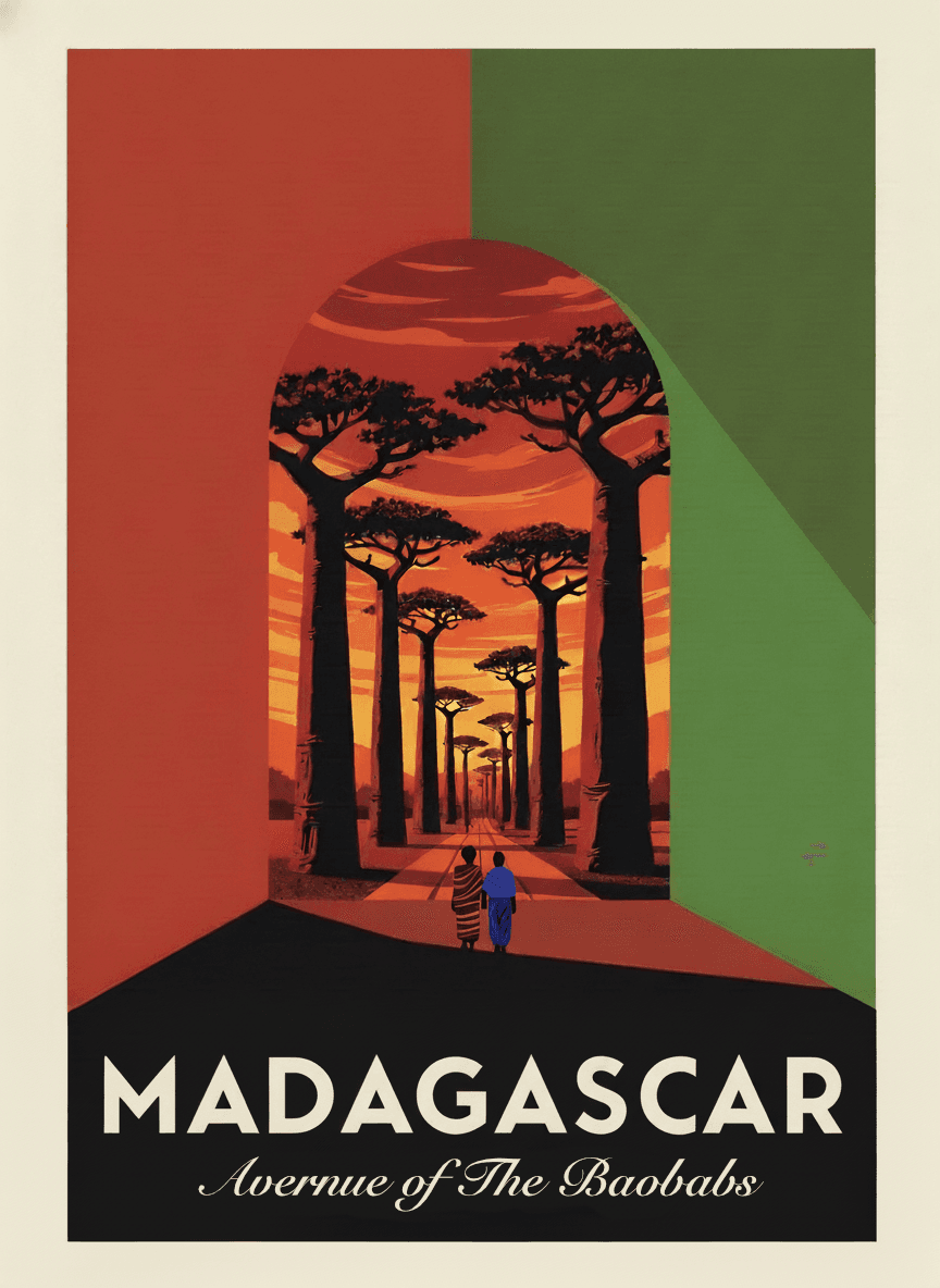 マダガスカル Vintage Poster